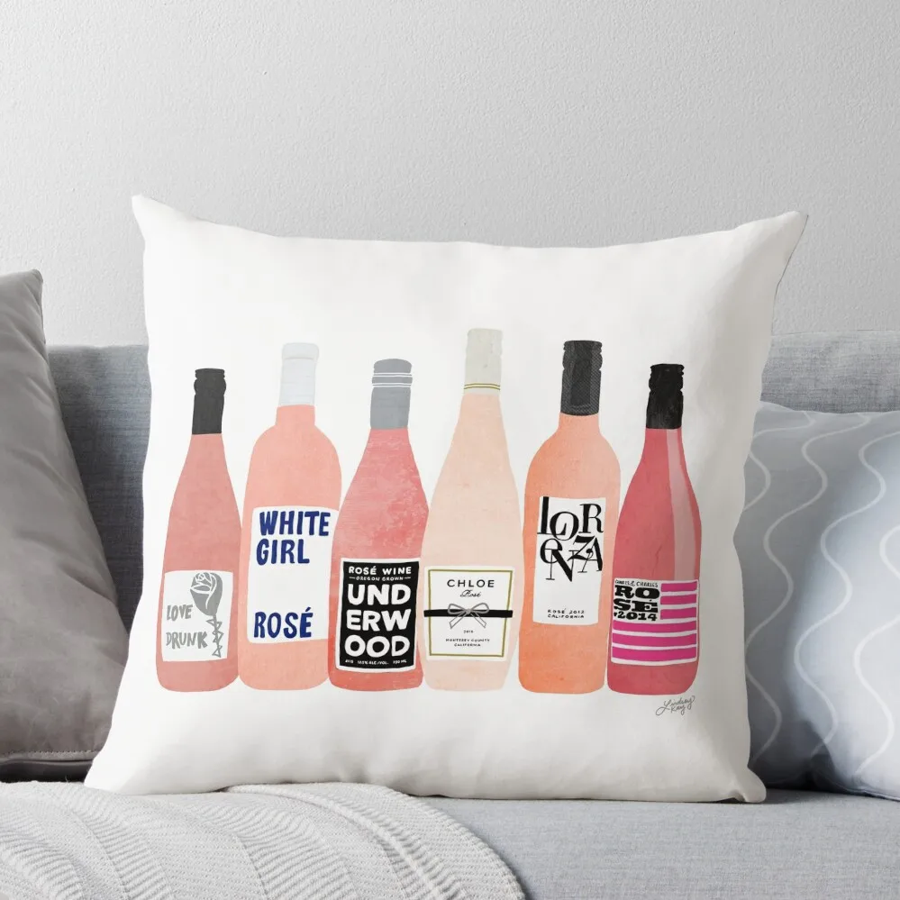 

Rose Bottles Throw Pillow Pillows Aesthetic Throw Pillow