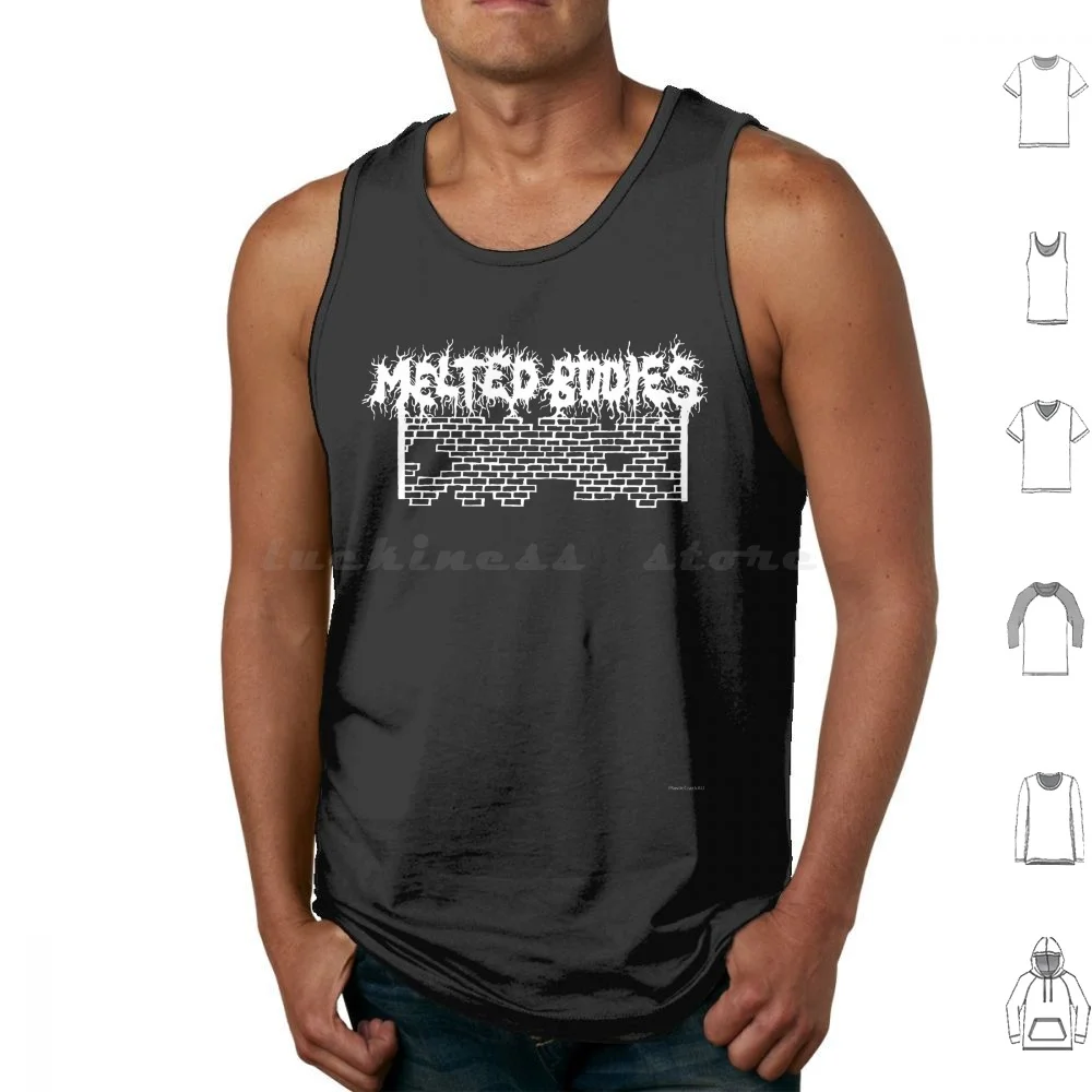 Melted Bodies Tank Tops Vest Sleeveless Melted Prog Prog Metal Alt Metal Mr Bungle Dog Fashion Disco