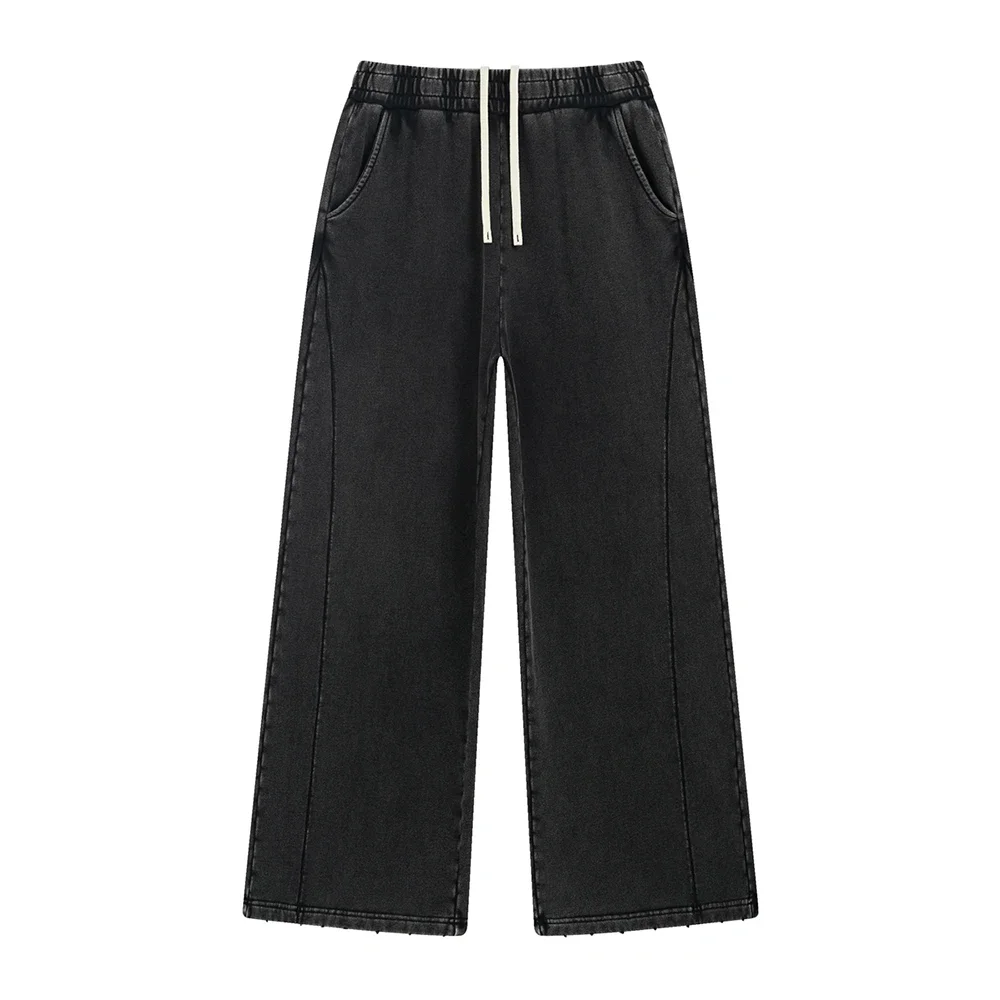

Sloth Spliced Loose Drawstring Grunge Trousers Pants for Women Men Distressed Gothic Y2k Oversized Sweatpants Streetwear Jeans