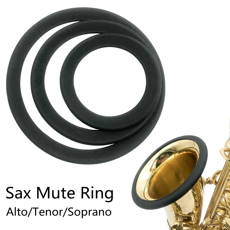 Silica Gel Sax Mute Ring Dampener Silencer Sax Trumpet Replacement Parts for Alto / Tenor / Soprano Saxophone