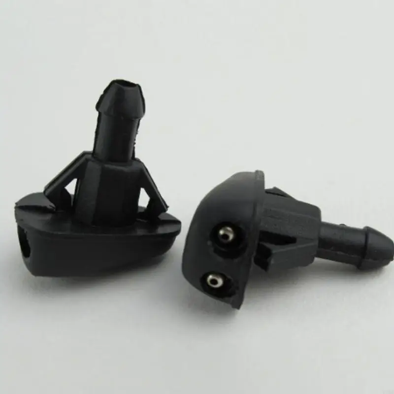 Y55e 1 pasang kaca depan kaca depan kaca depan wiper wiper water nozzle lubang ganda mendapatkan kembali tampilan yang