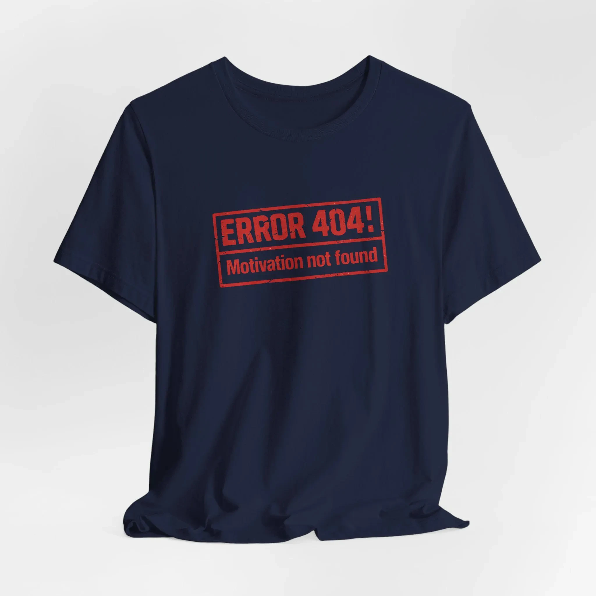 Summer Men's Casual T-shirt - Simple and Stylish,  Error 404 Motivation Not Found Shirt | Funny Programmer Tech Tee