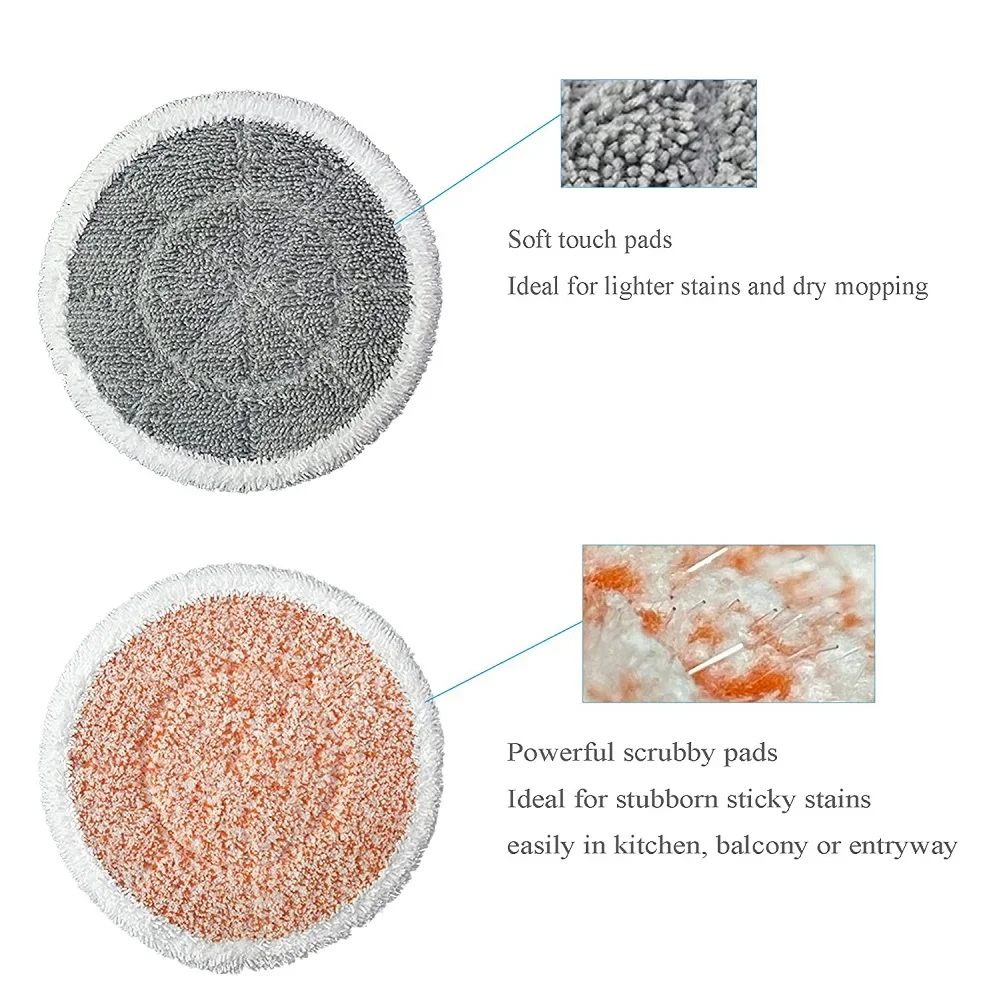 Shark S7000AMZ S7001 S7001TGT S7000 시리즈, 스팀 및 스크럽 올인원 하드 바닥 스팀 걸레용 교체용 스팀 걸레 패드 8개