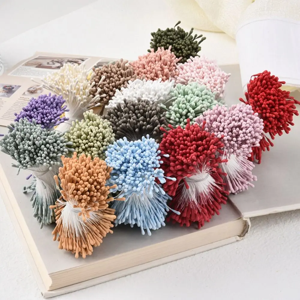 400PCS Colorful Waterdrop Artificial Pistil Plastic 6CM Peach Pistil Peach Apricot Blossom Flower Making Accessories