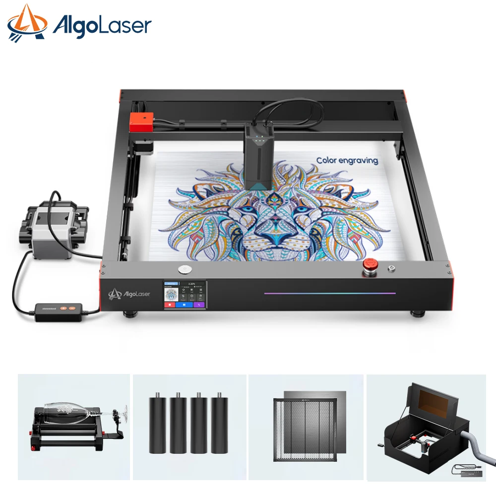 

AlgoLaser Delta 22W HD 3.5-inch Touch Screen All-In-One Laser Engraver Machine with Smart Camera, Rotary, Laser Bed, Enclosure