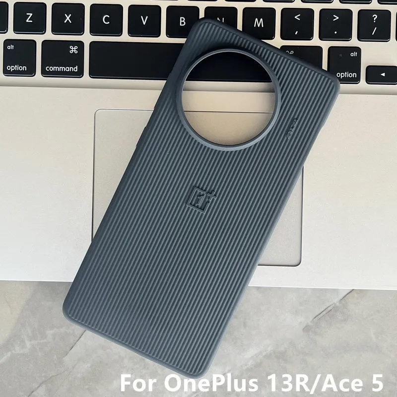 For OnePlus 13R/Ace 5 Original Back Case Slim Shockproof Matte Soft tpu Rubber stripe Line Skin Cover Protector Anti-Fingerprint