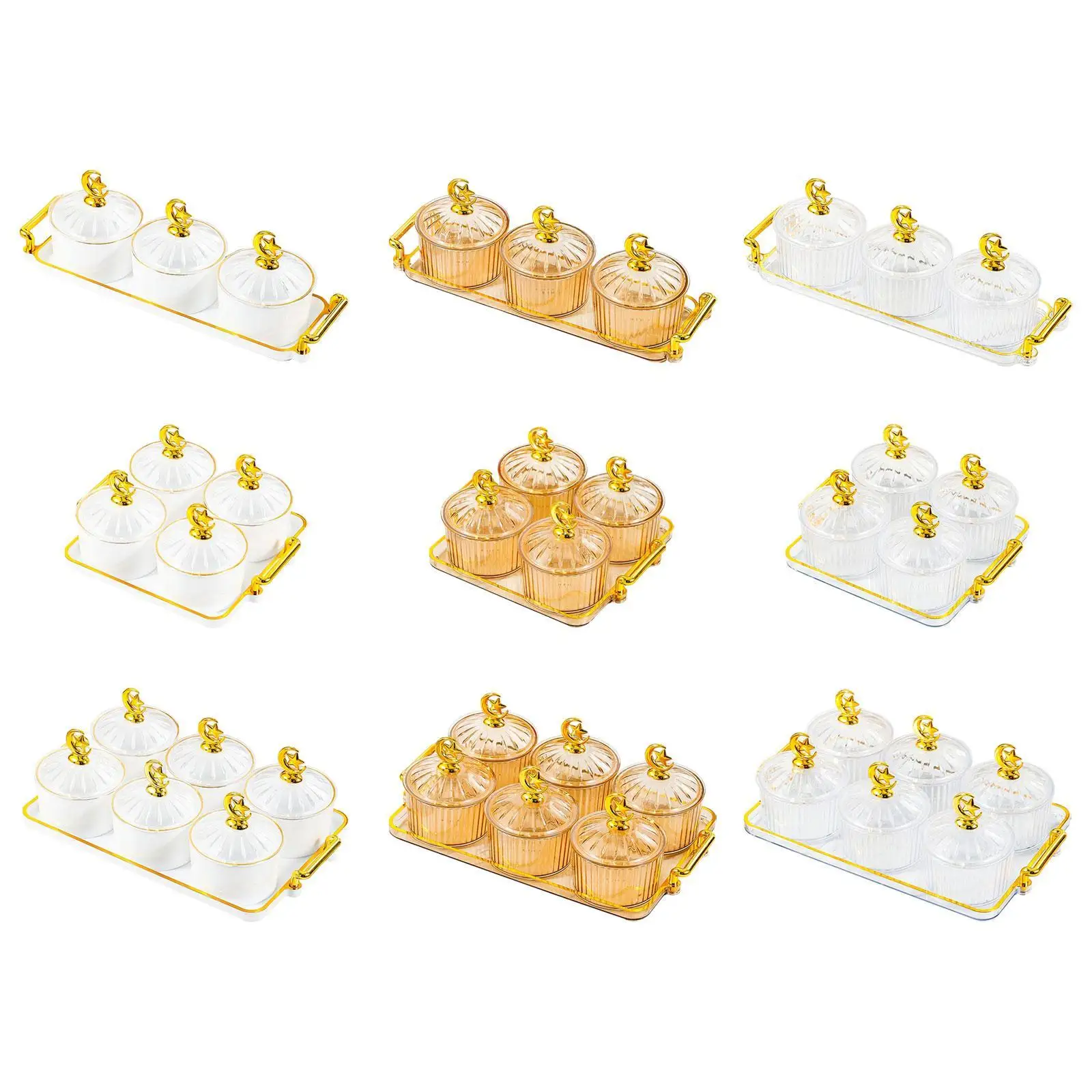 

Dry Fruit Tray with Lid Appetizer Nordic Snacks Dish Food Storage Box Divided