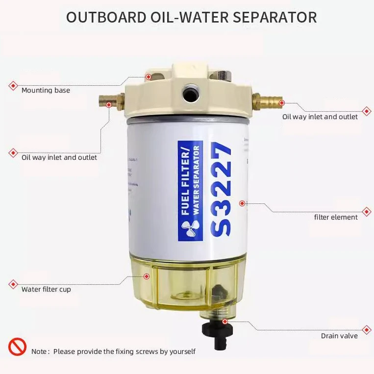 HANGKAI Outboard S3227 Oil-Water Separator Assembly Marine Engine Outboards Universal Oil-water Separator Filter for PARSUN