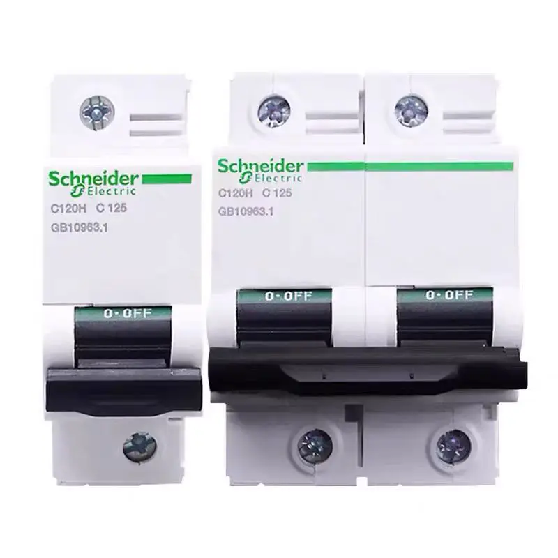 Schneider Electric C120H High Current Circuit Breaker Air Switch - 1P 2P 3P 4P Options 63A 80A 100A 125A C Type for Electrical S