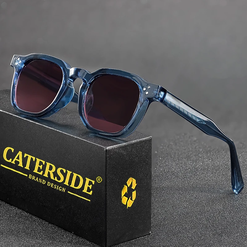 Okulary przeciwsłoneczne CATERSIDE w stylu New Retro Punk, kwadratowe, męskie, z małą oprawką, personalizowany design, okulary słoneczne dla kobiet, na podróże, imprezy, festiwale, prezent.
