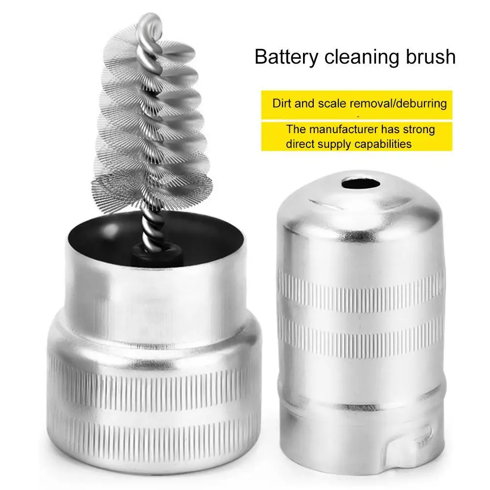 

Stainless Steel Car Cleaning Tools Car Battery Terminal Wire Brush Post Cleaner Dirt Corrosion Cleaning Brushes Wire Brush