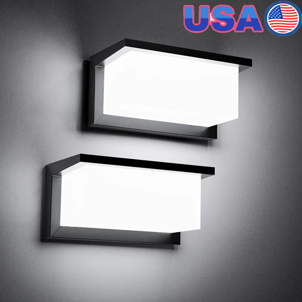 

Modern Outdoor Wall Sconce Lighting 3 Color Temperature Adjustable 5000K LED Waterproof Exterior Light Fixture Up Down Mounting