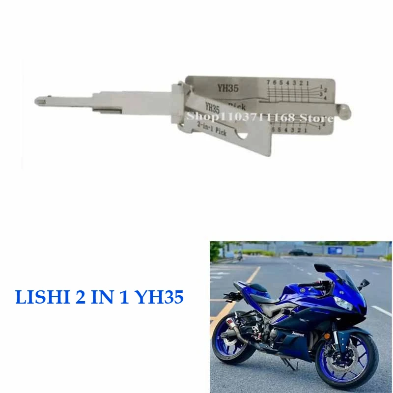 

1PCS Lishi YH35 2in1 Decoder for Yamaha Motor Bikes (REVERSE OF YH35R) Lock Picks Ganzua Key Decoder Locksmith Tool Picking