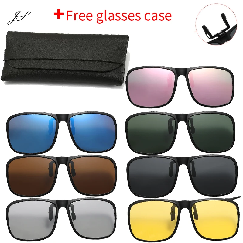 Polarized Flip Up Clip On Sunglasses for Driving Dark UV400 Photochromic Anti Glare Lens SunGlasses Car Driver gafas enduro moto