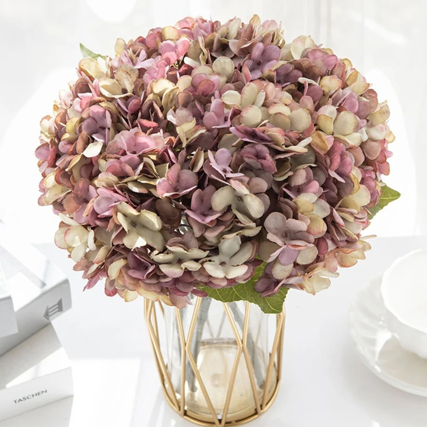 

Artificial Hydrangea silk Flowers Homevase bonsai Accessories Wedding wall Diy gifts box Bridal Bouquet Holiday Party Decoration