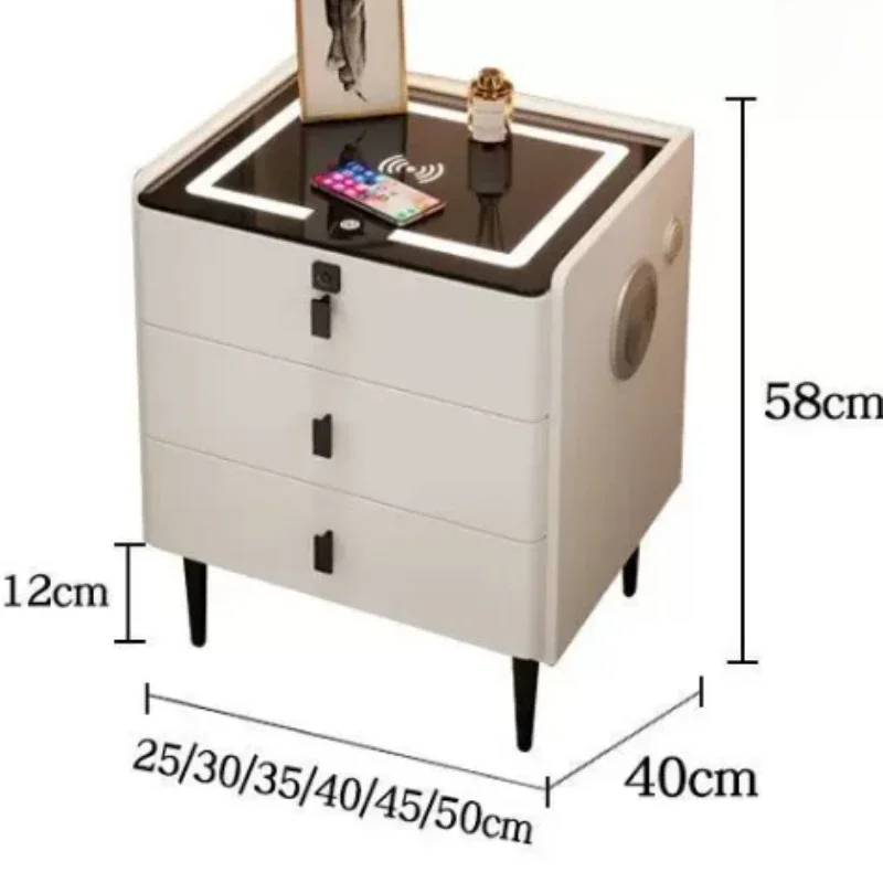 Italian Cabinet Night Stands Drawer Charging Storage Desk Bedside Tables Choice Hidden Muebles Para Dormitorio Furniture Home