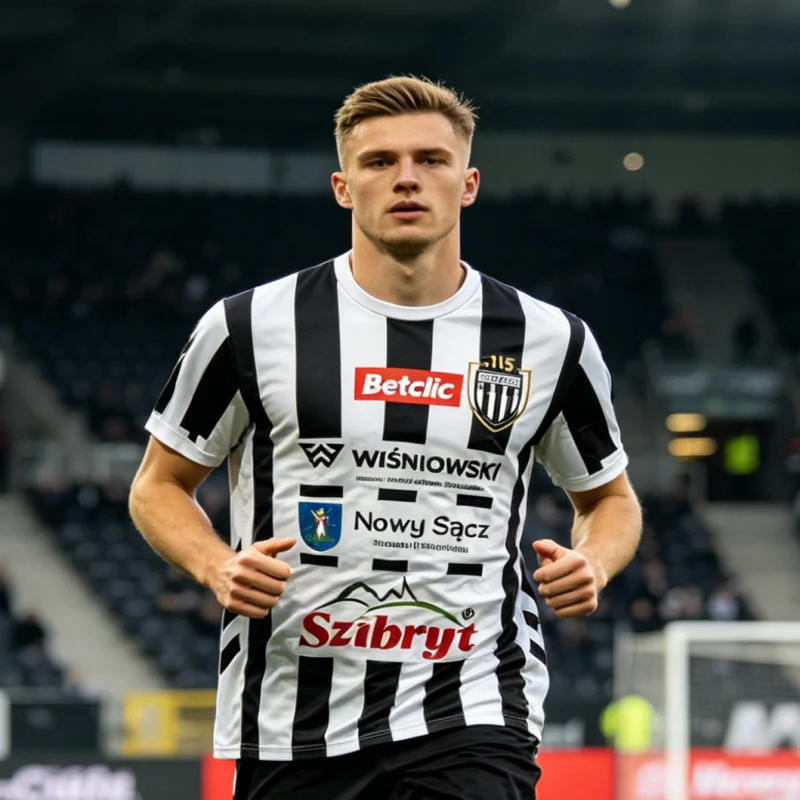 2026 Neues Polnisches Kinder-Fußball-Trikot Atmungsaktives Schnelltrocknendes Sport-T-Shirt Sandecja Nowy Sączek Fußball-Matchshirt - Eltern-Kind