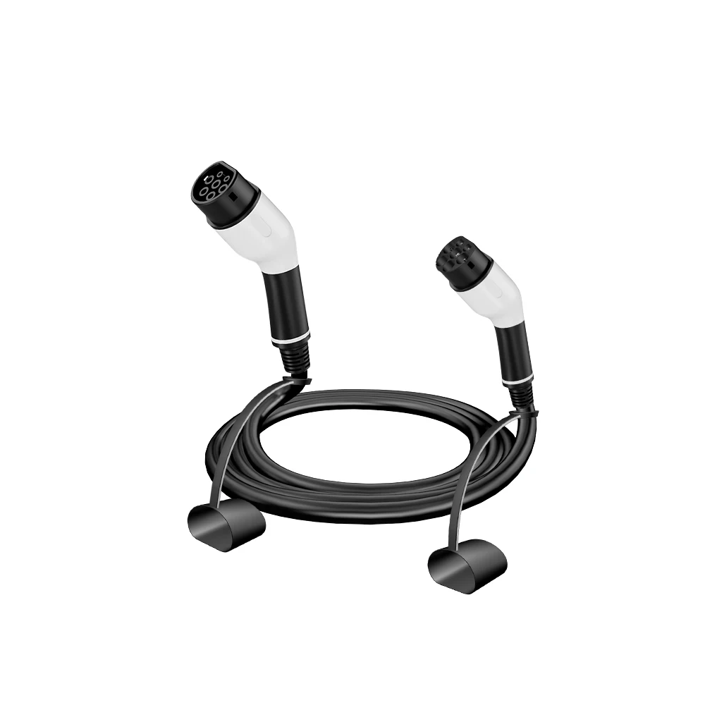 3.5KW EV充電ケーブル タイプ2 メス-オスプラグ 16A EVSE タイプ2-タイプ2 充電コード 電気自動車用 3.5M 長さ IP65