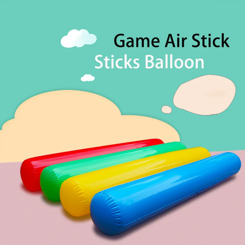 3 Pcs Child Inflatable Balloon Refueling Competition Applauder Stick Props for Family Outdoor Game Cheer Kid Exercisev