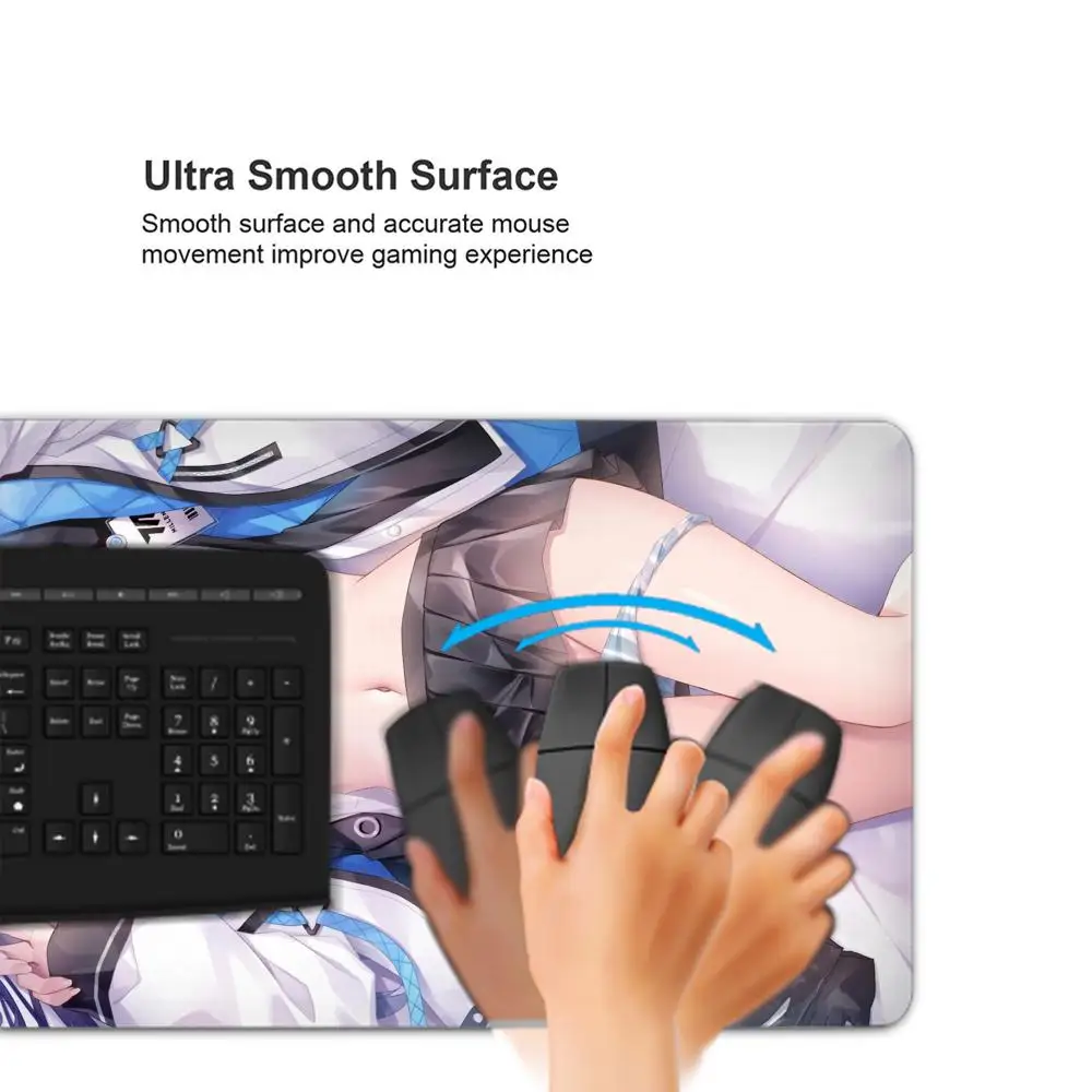 لوحة ماوس لطيفة عالية الدقة Hayase Yuuka Blue Archive، لوحة ماوس للكمبيوتر اللوحي، لوحة ماوس لسطح المكتب مقاس XL، مشغل لوحة مفاتيح ألعاب قوس قزح #4