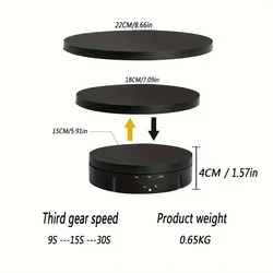 Remote Control Turntable 3 in 1 Multi-function Automatic Rotating Display Stand, Jewellery, Toys, Photographic Tools