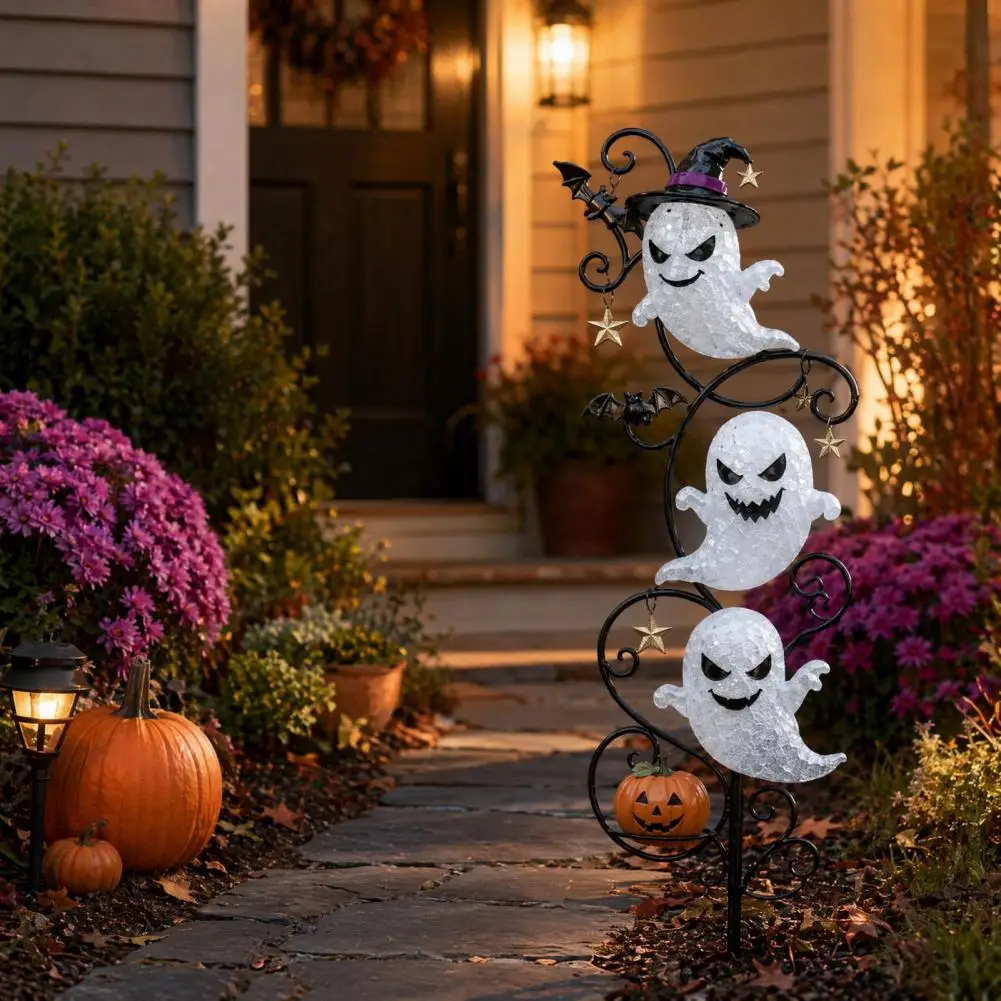 Halloween Waterproof LED Ground Lamp, Outdoor Yard Path Decor For Spooky Holiday Lawn And Walkway Lighting