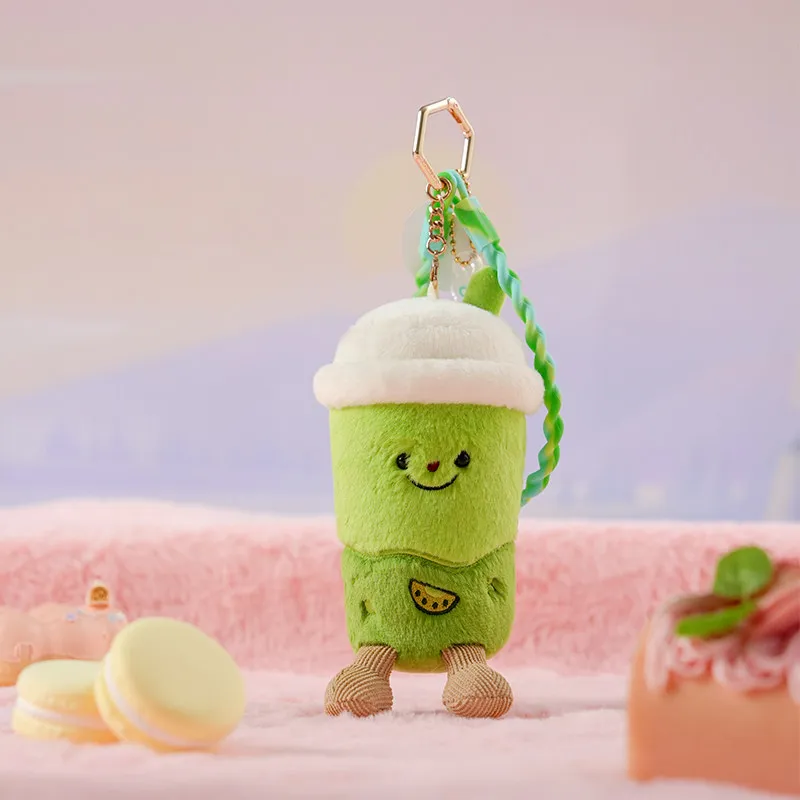 Potdemiel – porte-clés en peluche véritable, série de tasses de thé au lait à bulles, jouet en peluche mignon, breloque pour sac à dos, cadeau pour filles et garçons