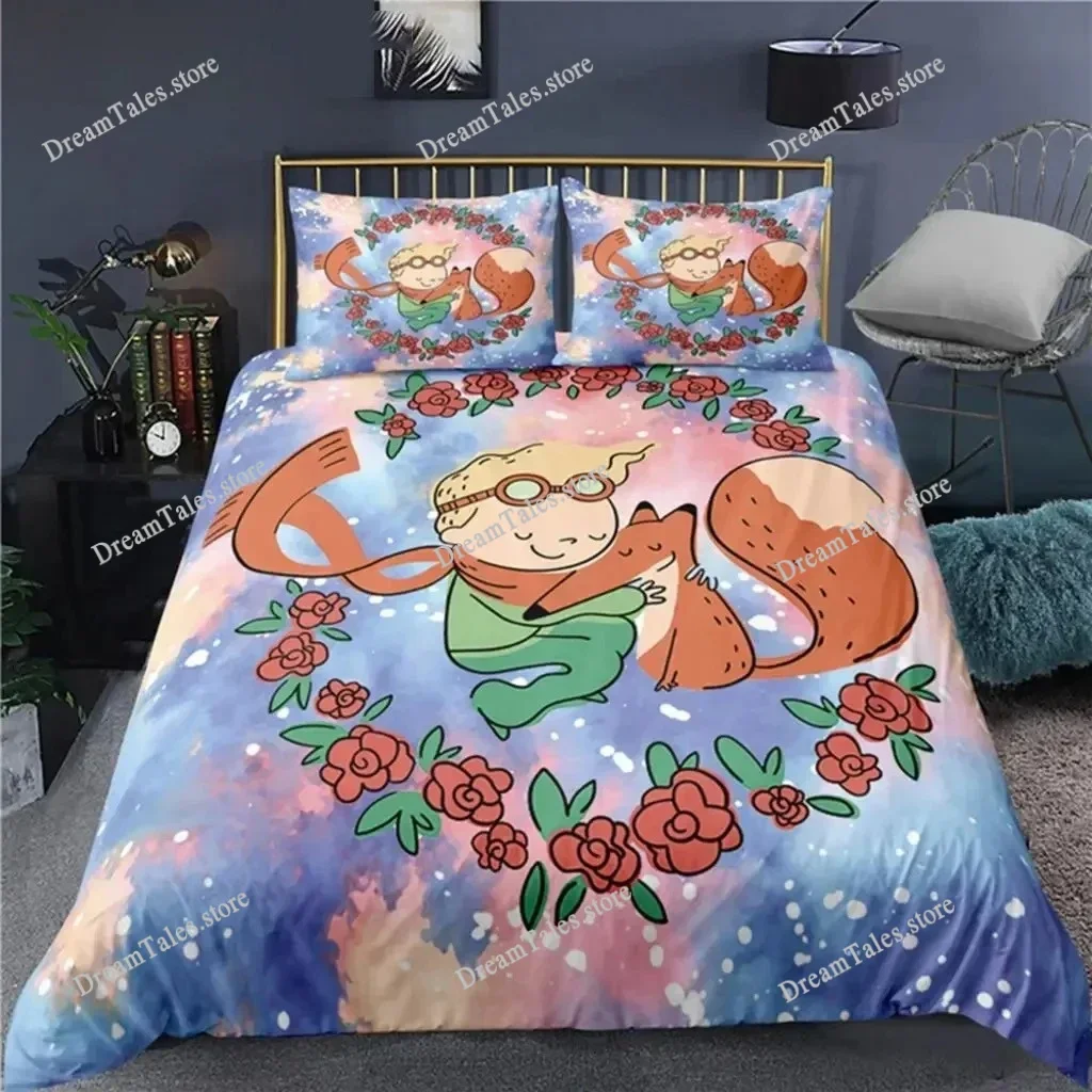 

Little Prince Le Petit Prince Bedding Set Cartoon Anime set Adult Kid Bedroom Duvet cover Sets 3D Print Kawaii Anime Luxury Gift