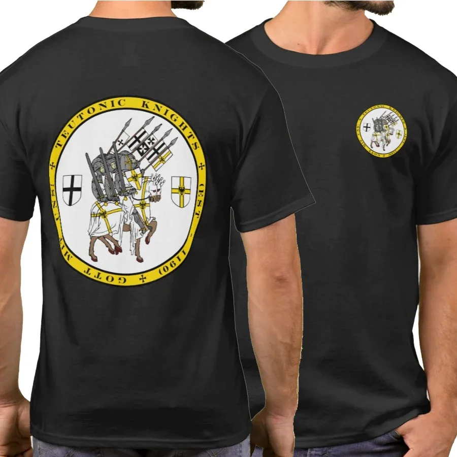 Crusader Seal Teutonic Knights Marching Into Battle T-Shirt New 100% Cotton O-Neck Short Sleeve Summer Casual Mens T-shirt