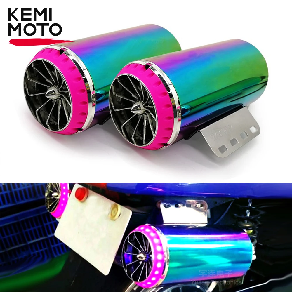 

Motorcycle Bluetooth Audio Speaker MP3 Exhaust Pipe Music Cool Modified Sound Waterproof Portable Accessories Remote Control
