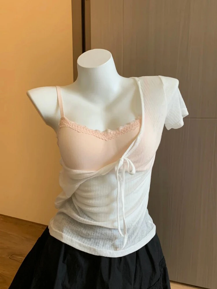 Sutiã Sem Fio de Renda Estilo Doce, Sem Alças, Efeito Push-up, Roupa Íntima Feminina de Nylon para o Verão, com Efeito de Rea...