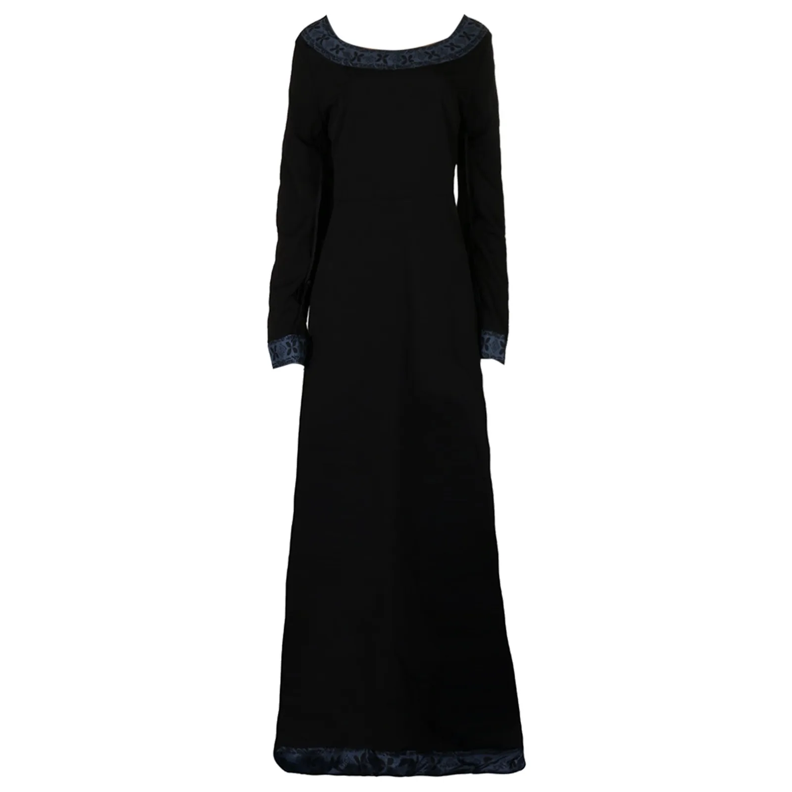 

Plus Size Gothic Long Skirts Women's Casual Dress Vintage Long Sleeve Sweetheart Dresses Ladies Medieval Retro Style Court Dress