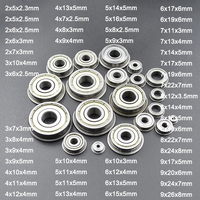 10pcs Flanged Bearings 2mm 3mm 4mm 5mm 6mm 7mm 8mm 9mm Bore MF115 MF52 F608 MF105 MF106 F695 F688 ZZ Ball Bearing With Flange