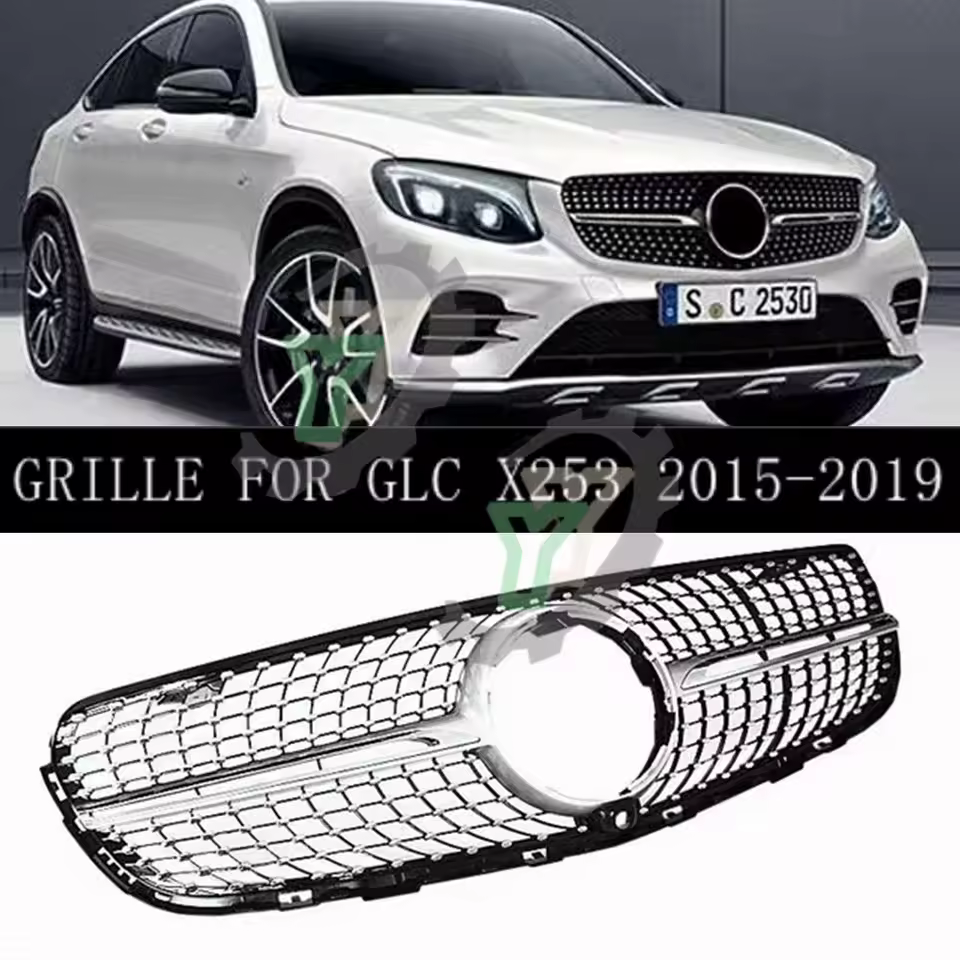 2016 2017 2018 X253 Diamonds Grille Front Racing Grill For Mercedes-Benz GLC class W253 GLC200 GLC250 GLC300 GlC450 2015-2019 - AliExpress 