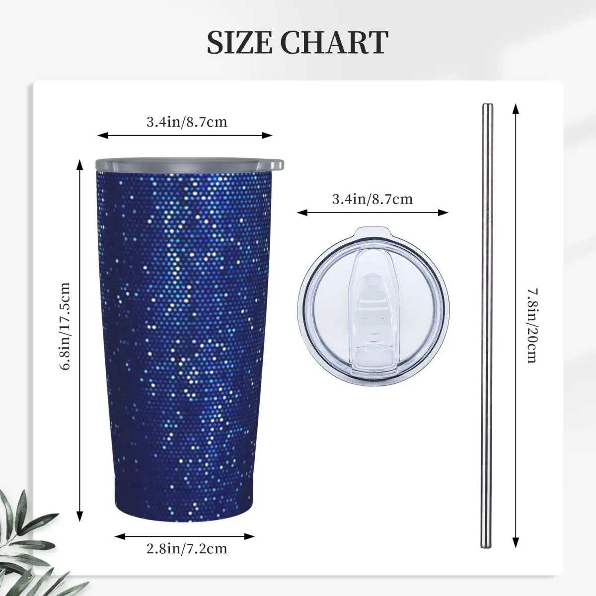 Abstract Cosmic Rain On Blue Blurred Background Stainless Steel Tumbler Vacuum Insulated Mug Thermal Cold Cup Straws With Lid