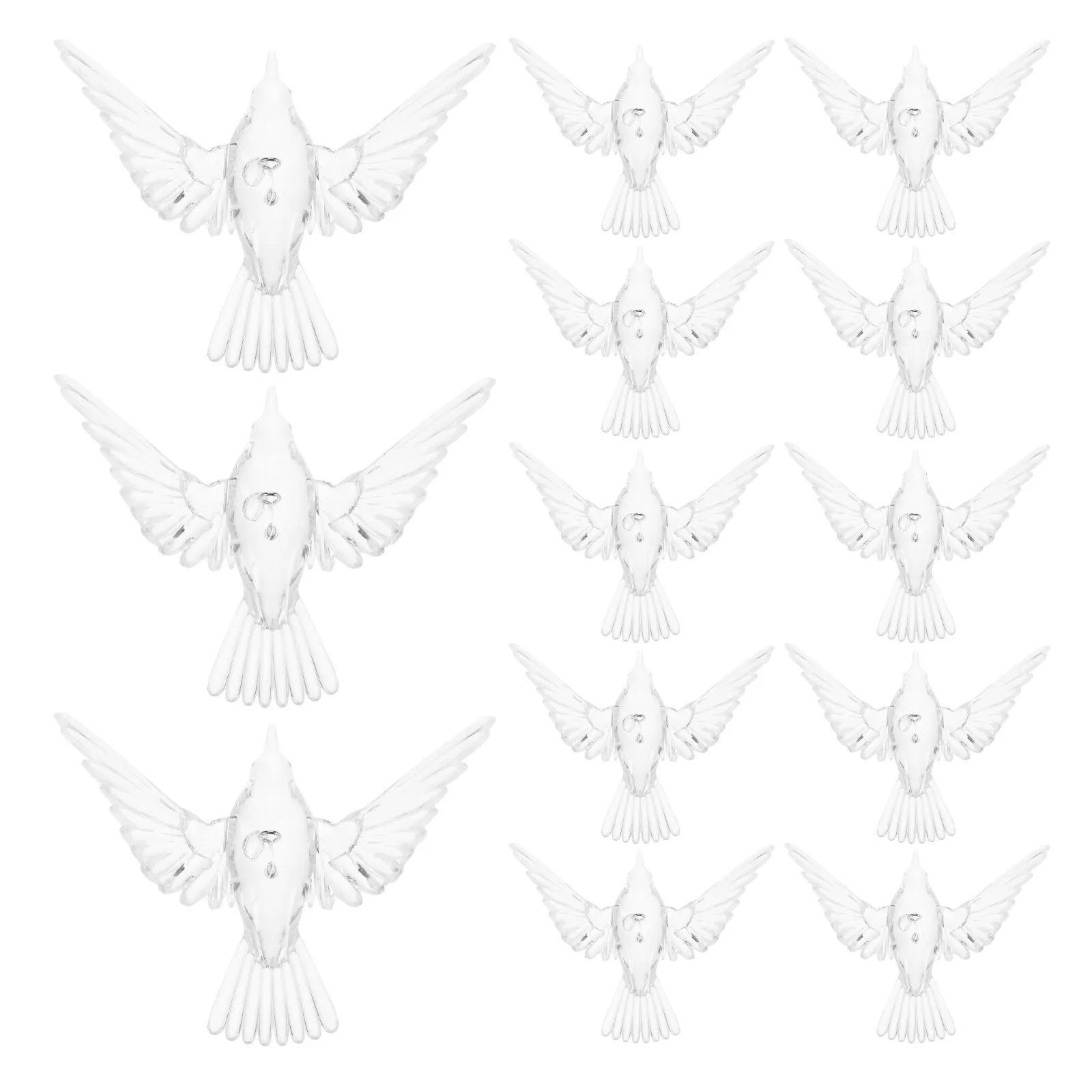 20Pcs Hummingbird Pendant Acrylic Clear Hanging Decor Wedding Ceiling Ornament Party Decoration Home Accent Hummingbird Ornament