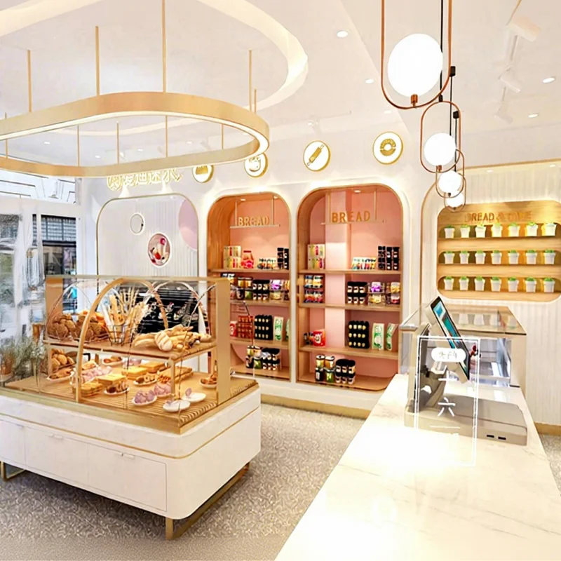 

Customize.Custom Designed Curved Glass Showcase Cake Shop Whole Shop Display Cabinet