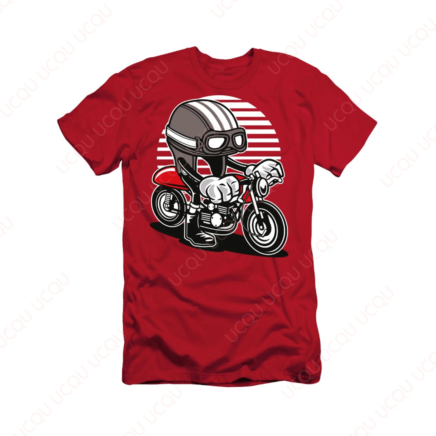 

Retro Red Cafe racer T-Shirt Retro Style Outdoor Equipe Unisex Summer Rider Motorcycle T-shirt Cool Gift