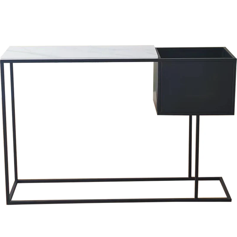 

Simple entrance table light luxury modern entry end view platform rock slab corridor aisle ultra-narrow table against the wall s