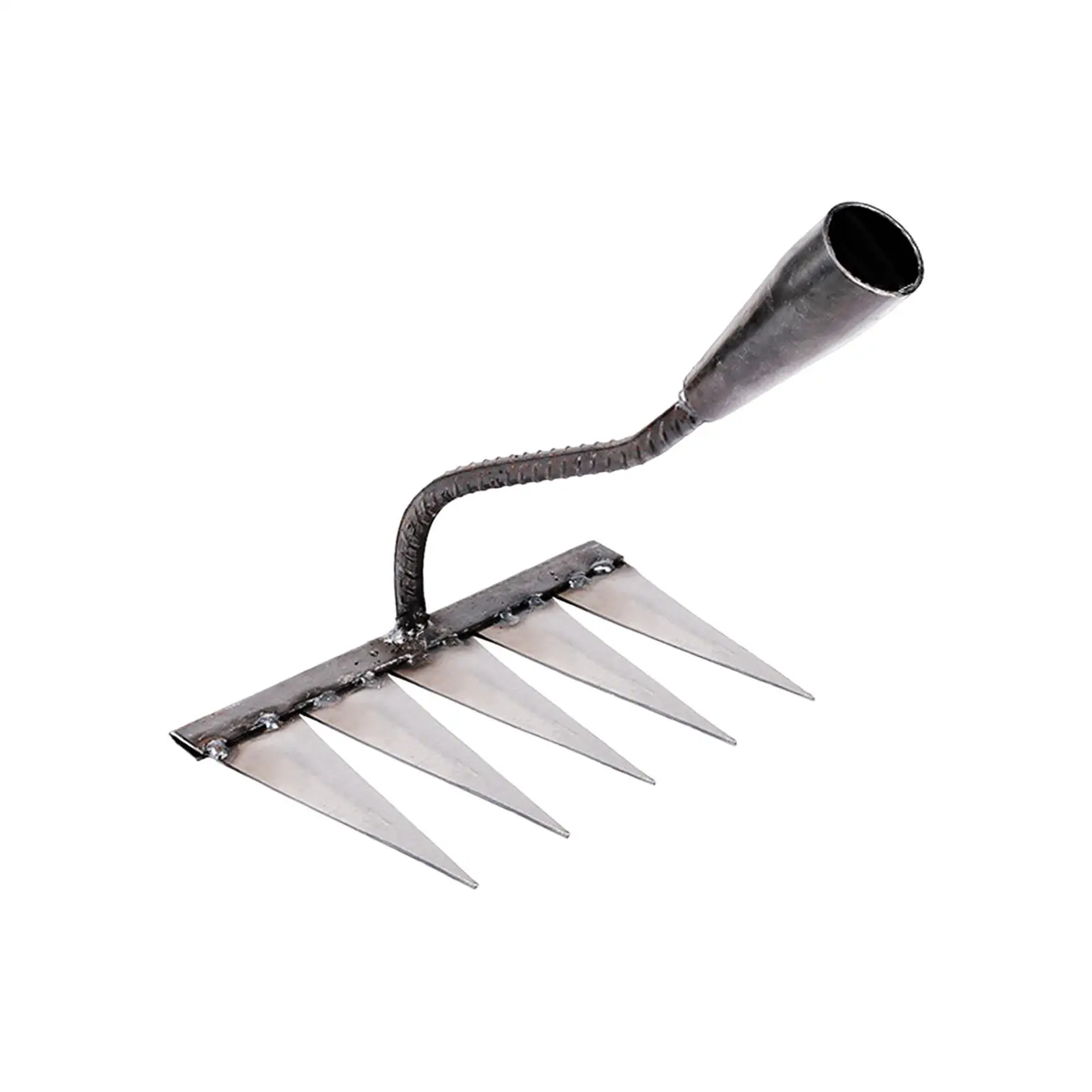 Garden Rake Durable Cultivating Planting Rake Sharp Tines Rake Weeding Removal Rake for Cultivating Loosening Yard Lawn Planting