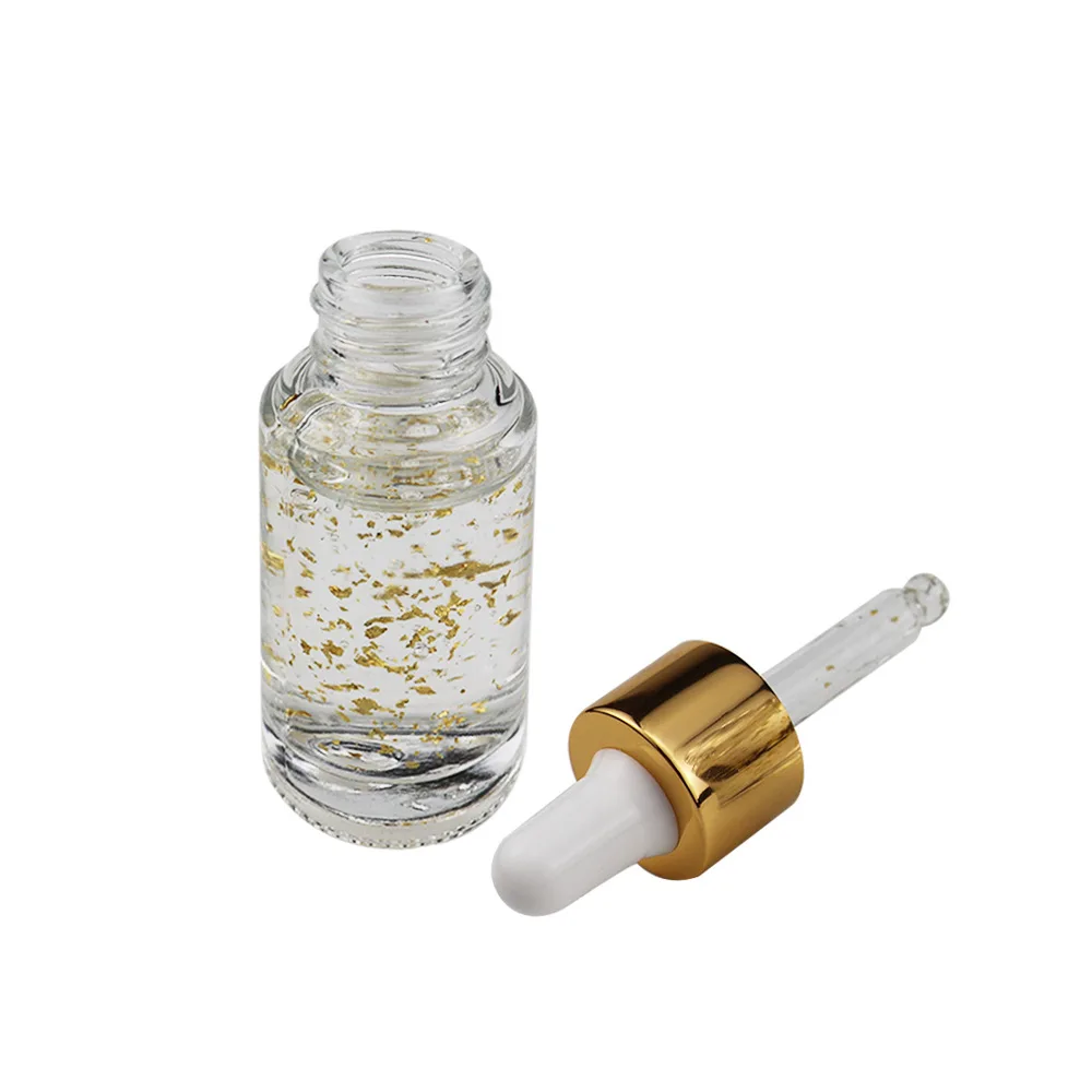 Private Label Liquid Essence Custom Bulk 24k Gold Foil BRIGHTEN Anti-wrinkle Moisture Skin Care Products Makeup Easy To Absorb