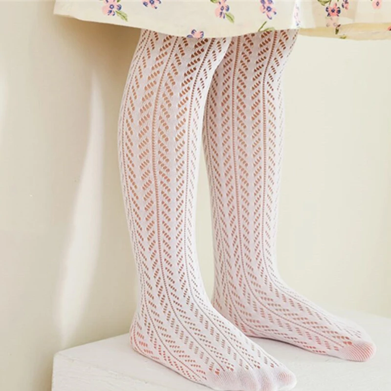 Baby Girls Tights Mesh Thin Summer Solid Girl Pantyhose Children Kawaii Stockings Soft Girls Clothing For 1-12Years