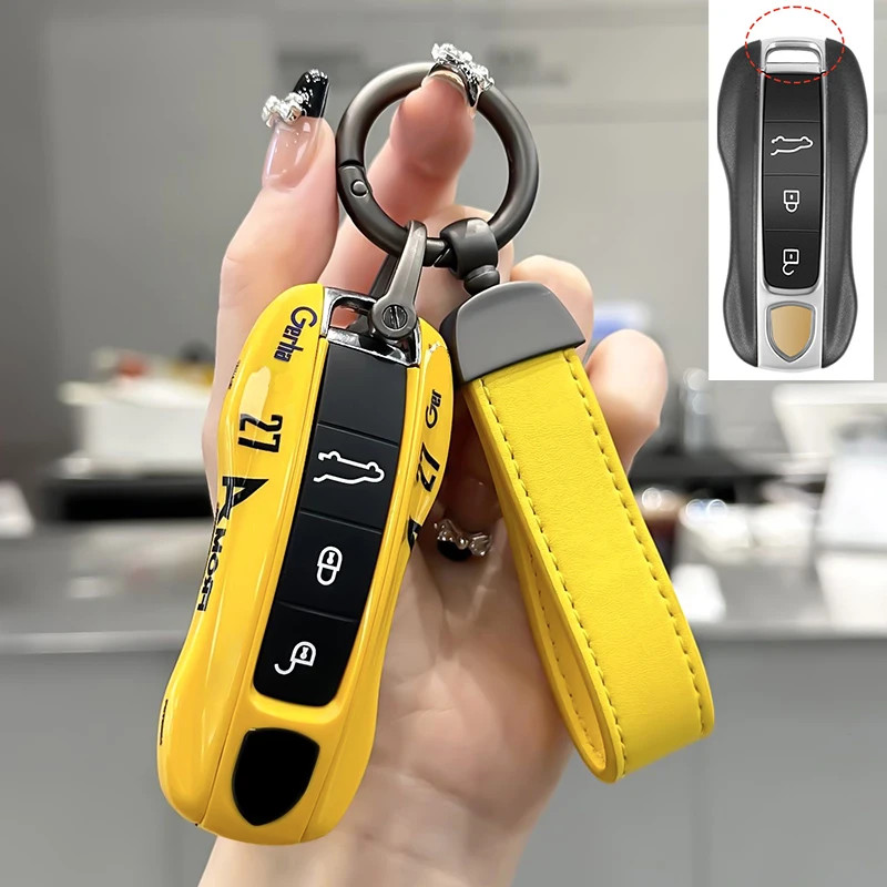 For Porsche Cayenne 718 Panamera 911 Macan Boxster Cayman Remote Car Multiple Painting Key Case Replace Cover Accessories