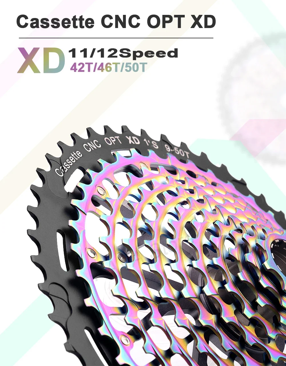 GOLDIX MTB 12-speed 9-50T Cassette11S XD Cable Steel Flywheel 11V Mountain Bike Sprocket Bicycle Parts Suitable