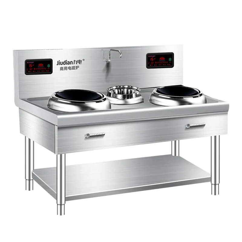 

Double head small fried stove hotel large hotel fast food restaurant canteen commercial electromagnetic stove