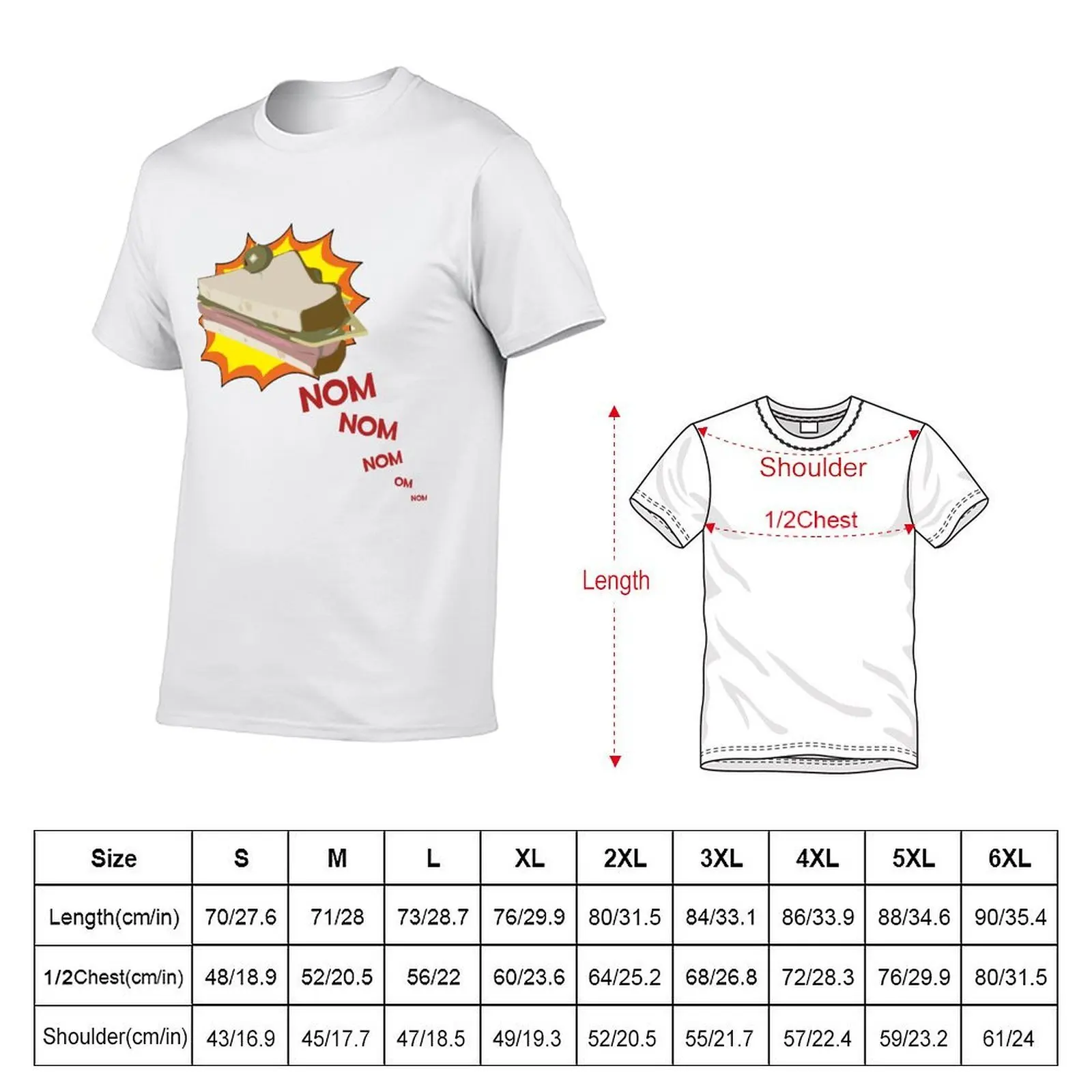 Sandvich Make Me Strong! T-Shirt cotton tshirt 100% t shirt man plain t shirt for man T-shirt
