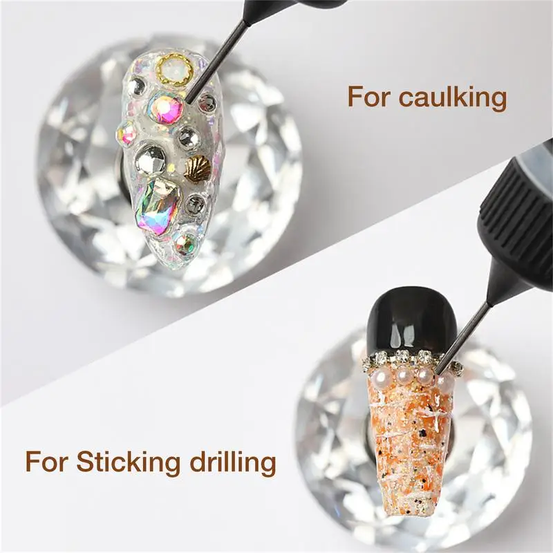 Nail Glue for Nail Tips Super Strong Fast Drying Glue Gel Manicure Tool Rhinestone Gel Glue  For Gaps Filling Rhinestones Nail