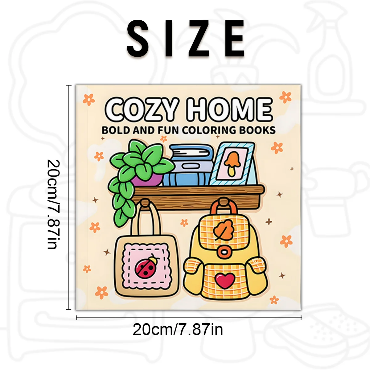 Comfortable Family Coloring Book - 7.8-inch 24-Page Picture Book for Home Activities, Perfect for Anniversaries