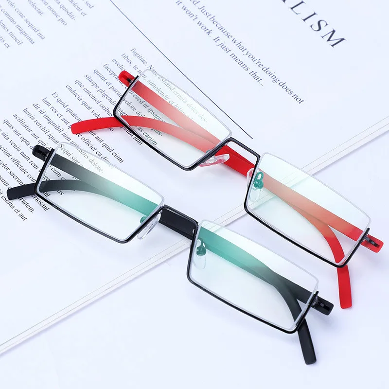 Men Fashion Comfy Light Half Frame Reading Glasses TR90 Resin Foldable Presbyopic Glasses Unisex for Women Reading Glasses Men