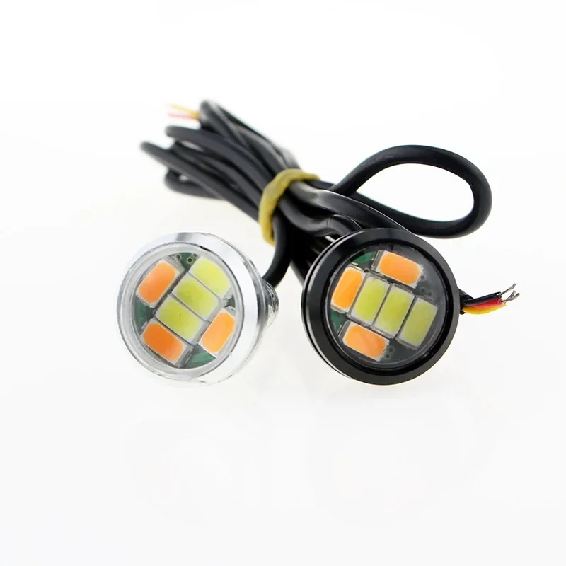 New Car Mounted Eagle Eye Light LED Grille Signal Light 23mm LED Eagle Eye Light DRL Daytime Running Light, 12v Car Motorcycle